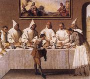 St Hugo of Grenoble in the Carthusian Refectory Francisco de Zurbaran